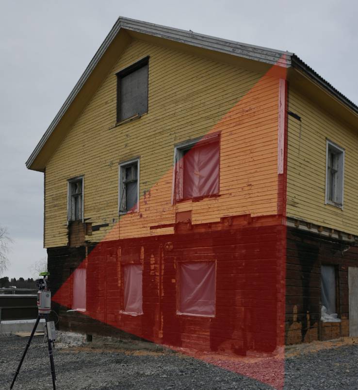 Havainnollistava kuva laserkeilauksesta